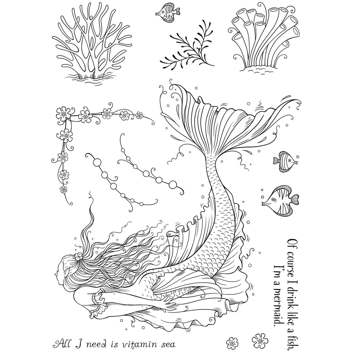 Pink ink designs • mythical series clear stamp set mira