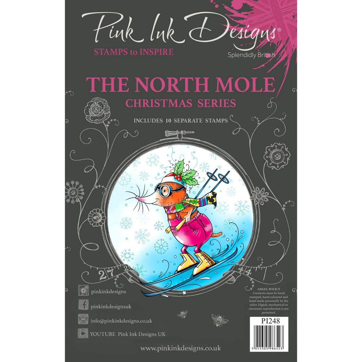Pink ink designs • christmas series clear stamp set the north mole