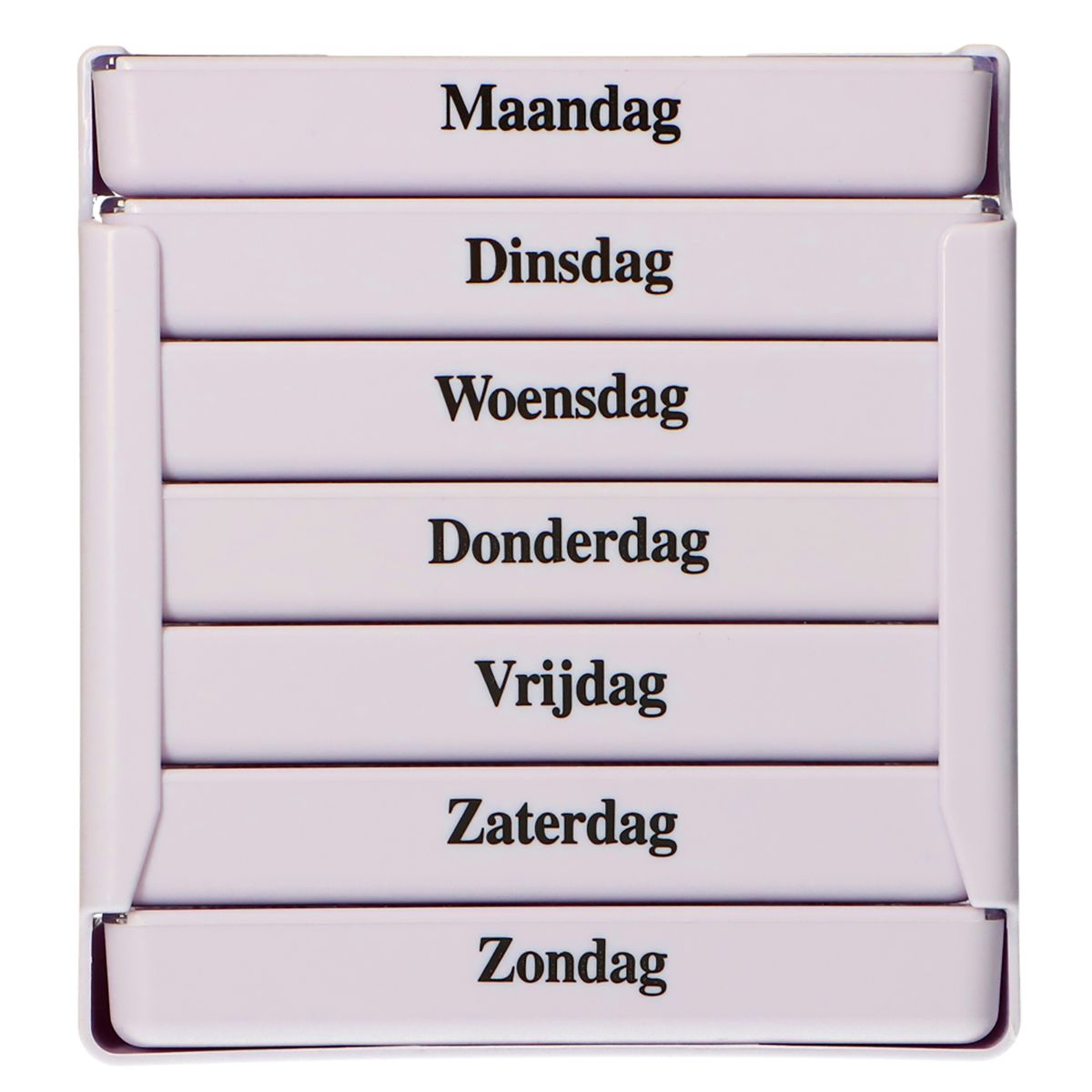 Jvdl pill box week 4 compartments per day white