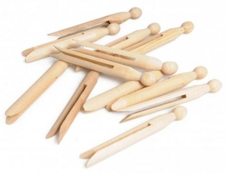 Eco-friendly drugstore clothespins - wooden pins - 25 pcs