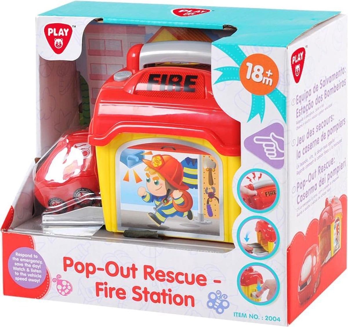 Playgo - Pompjeesbau mat Auto