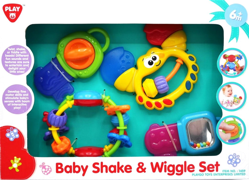 Playgo Baby Shake and Wiggle 4-teiliges Set mit verschiedenen Klängen