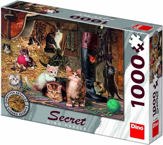 Dinotoys dino puzzle - kittens with hidden secrets - 1000 pieces
