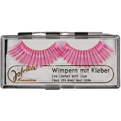 Jofrika cosmetics kunstwimpers roze glitter 9,5 cm b-keus ve500 | 50 stuks