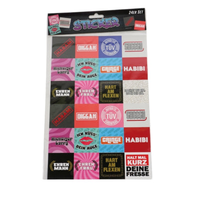 Sticker sheet 29 cm set of 24 | 48 pieces