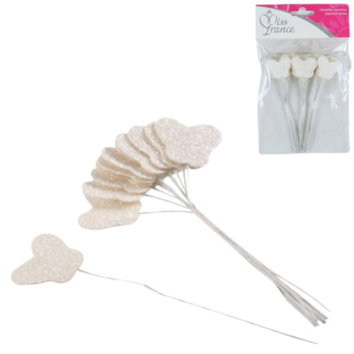 Miss france ballonbinders vlinder met glitter crème 13 cm 36 stuks | 24 stuks