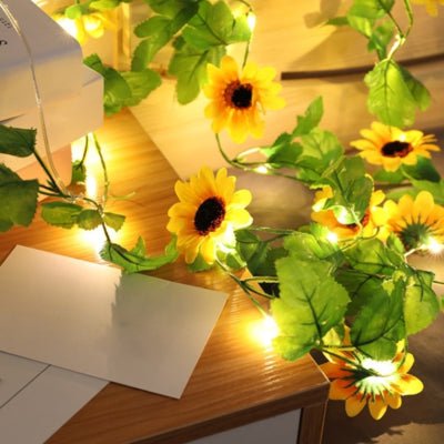 Light chain sunflower 10 LED on battery 1 m | 12 pieces