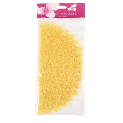 Geschenkverpakking tule geel 24 cm 6 stuks | 24 stuks