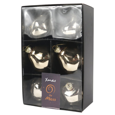 Xmas by mooss xmas by moos Bolas navideñas gris 8 cm 6 piezas | 12 piezas