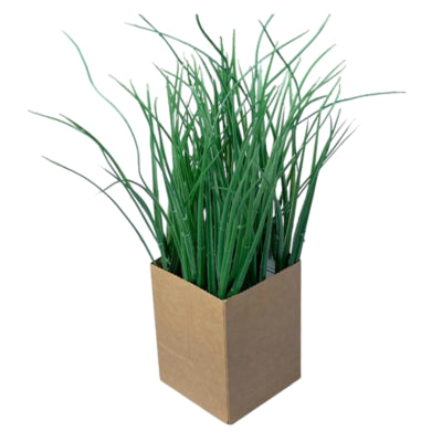 Planta artificial em saco kraft grama 28 cm | 12 peças