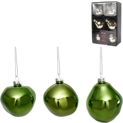 Xmas by mooss xmas by moos Bolas navideñas verde 8 cm 6 piezas | 12 piezas