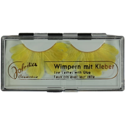 Jofrika cosmetics kunstwimpers veren geel 9,5 cm b-keus ve500 | 50 stuks