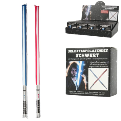 Folieballon zwaard zelfopblazend 95 cm 2 assorti | 24 stuks