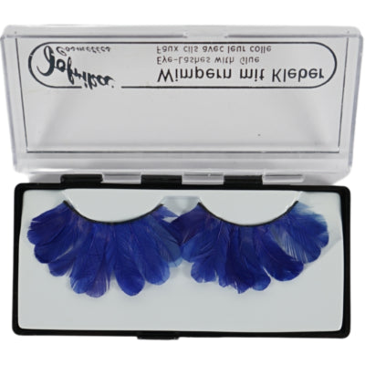 Jofrika cosmetics kunstwimpers veren blauw 9,5 cm b-keus ve500 | 50 stuks