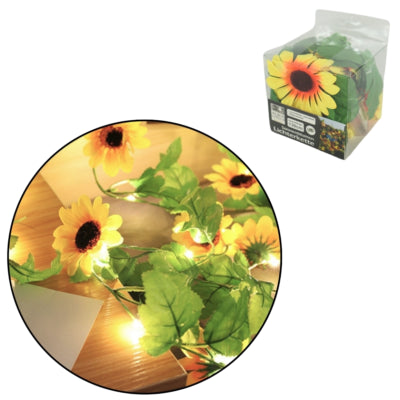 Light chain sunflower 10 LED on battery 1 m | 12 pieces