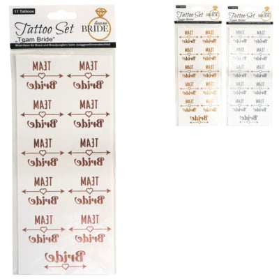 Tattoo set team bride 18 cm 3 izbrani komplet 11 | 24 kosov
