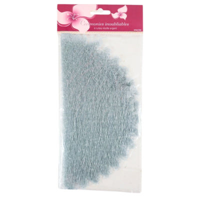 Geschenkverpakking tule grijs 24 cm 6 stuks | 24 stuks