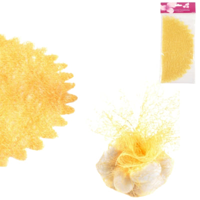 Geschenkverpakking tule geel 24 cm 6 stuks | 24 stuks