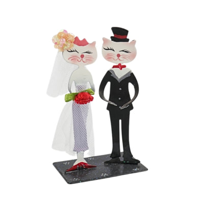Beeld getrouwde katten 10 cm | 72 stuks