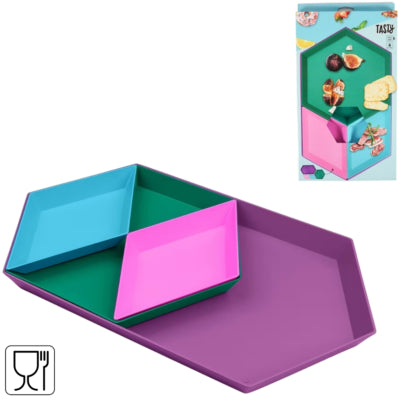 Tapas schalen urban oasis 37 cm set van 4 | 10 stuks
