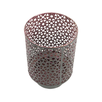 Casablanca windlicht zwart paars 20 cm | 4 stuks