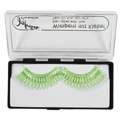 Jofrika cosmetics kunstwimpers groen zilver 9,5 cm b-keus | 60 stuks
