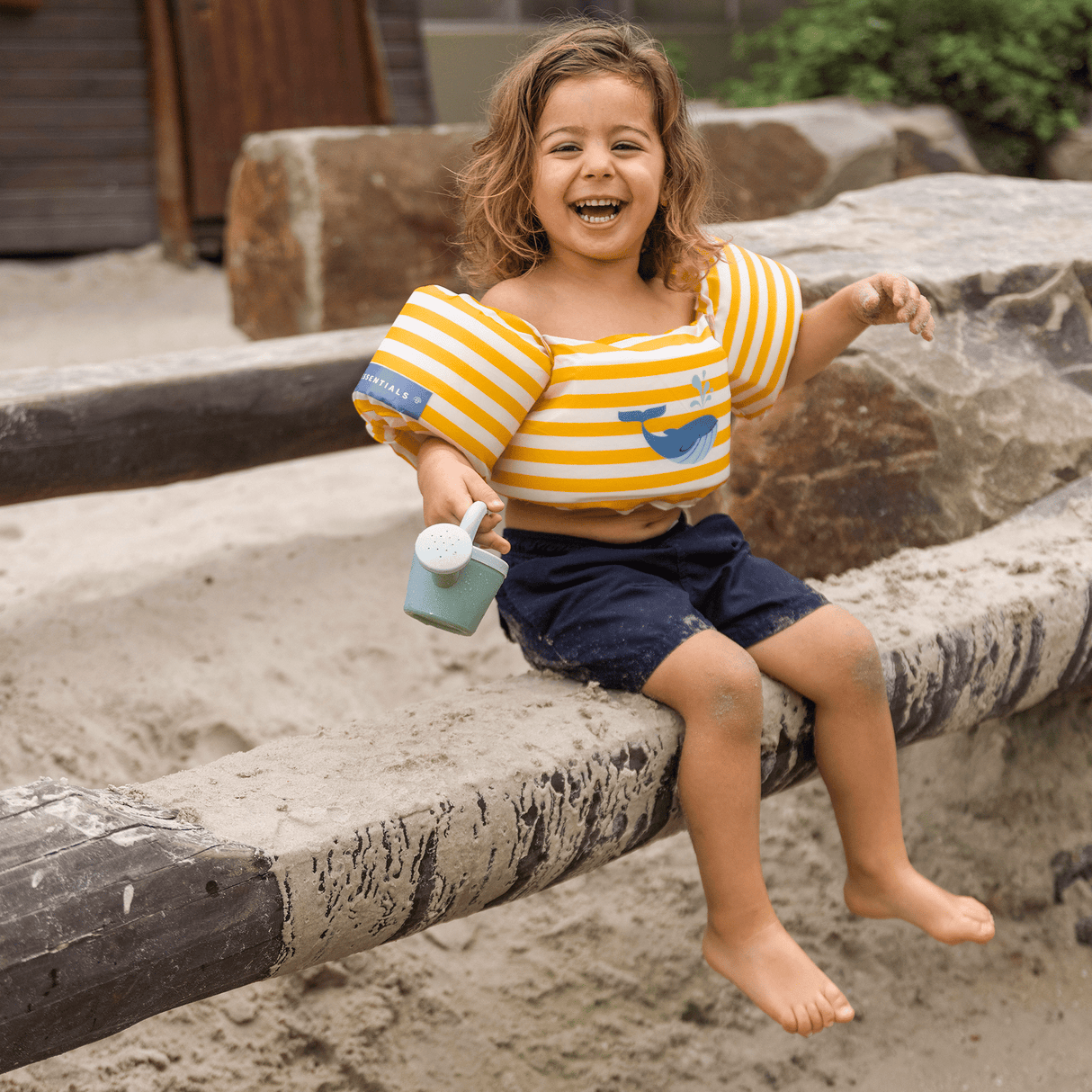 Whaley | Jumper de charco blanco amarillo 2-6 años