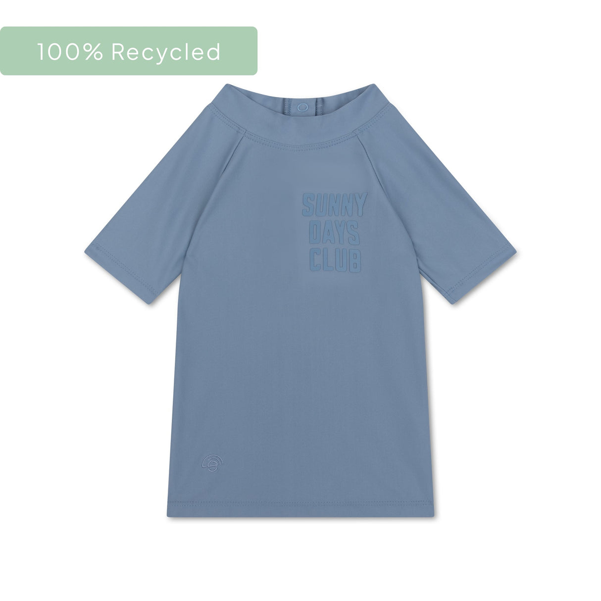 Toni puri | Camicia da bagno blu UV con maniche corte