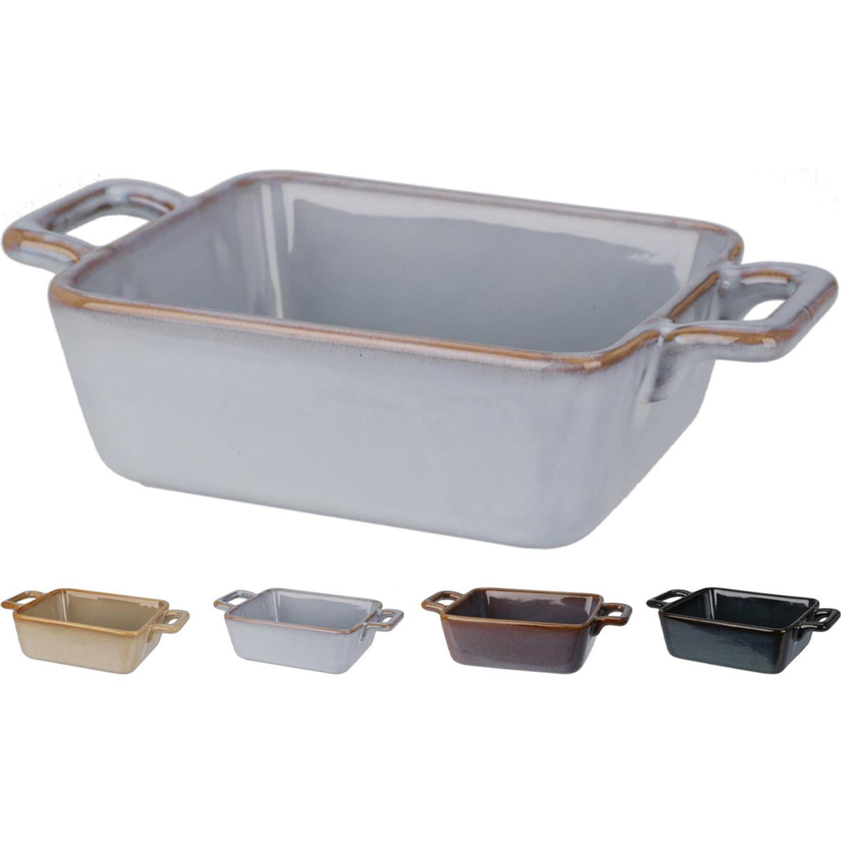 Excelent houseware ovenschaal met handgrepen 19x11x5cm