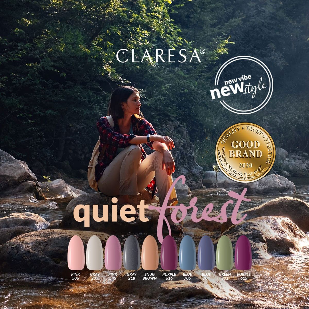 Claresa Vernis gel UV LED 5 ml Vert 801 Forêt tranquille