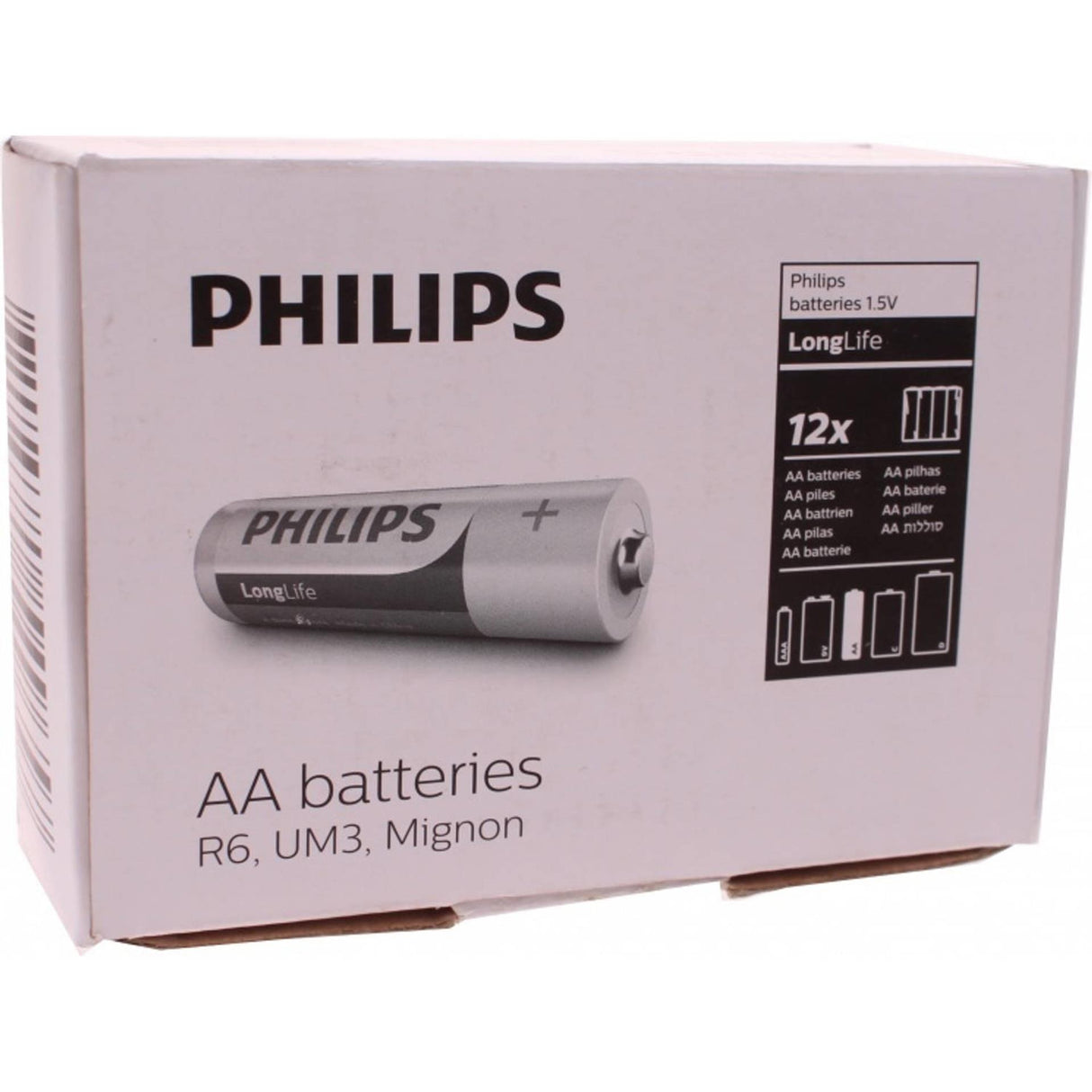 Philips batterij longlife aa r6 12x4st
