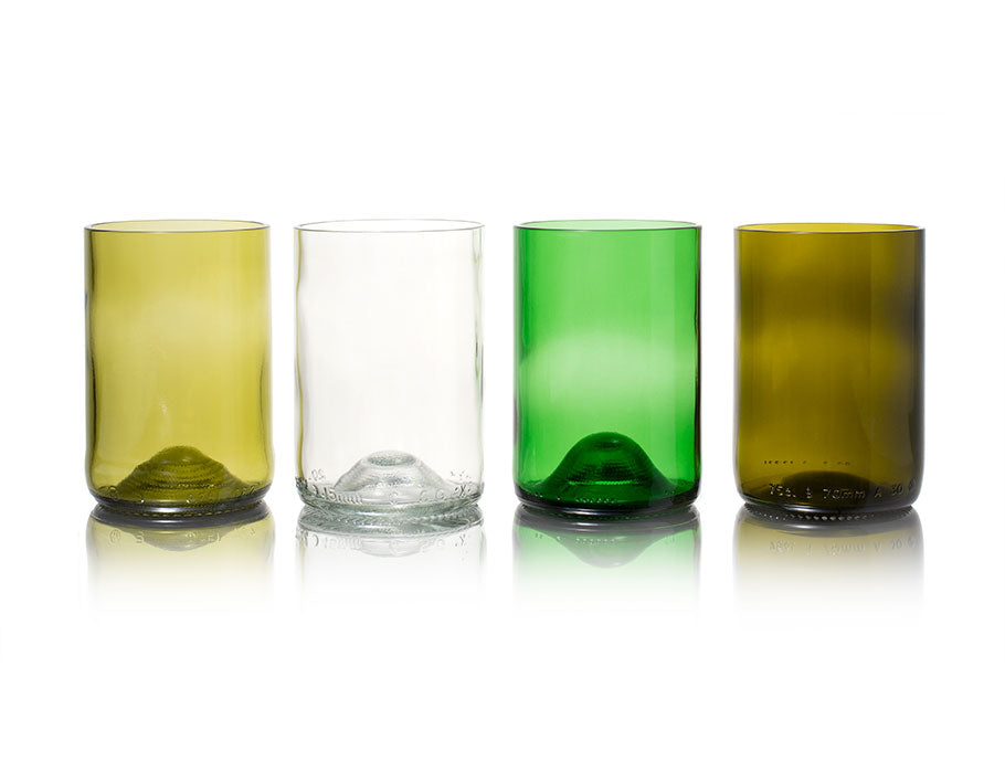 Rebottled drinking glasses - 4-pack - mix