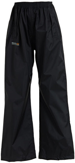 Regatta Rainbroek Pack It Junior Black Size 9-10 anni