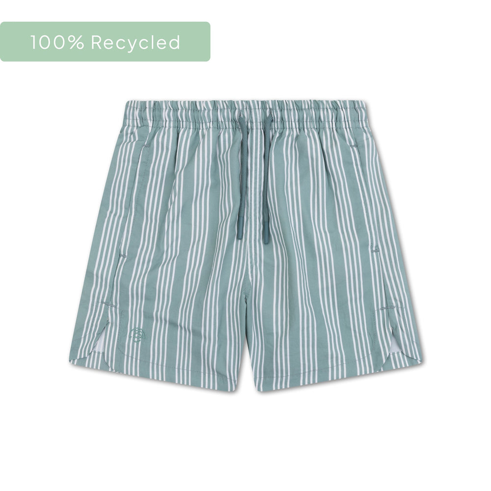 Resort Stripe | Green UV Swimming Trunks Boys