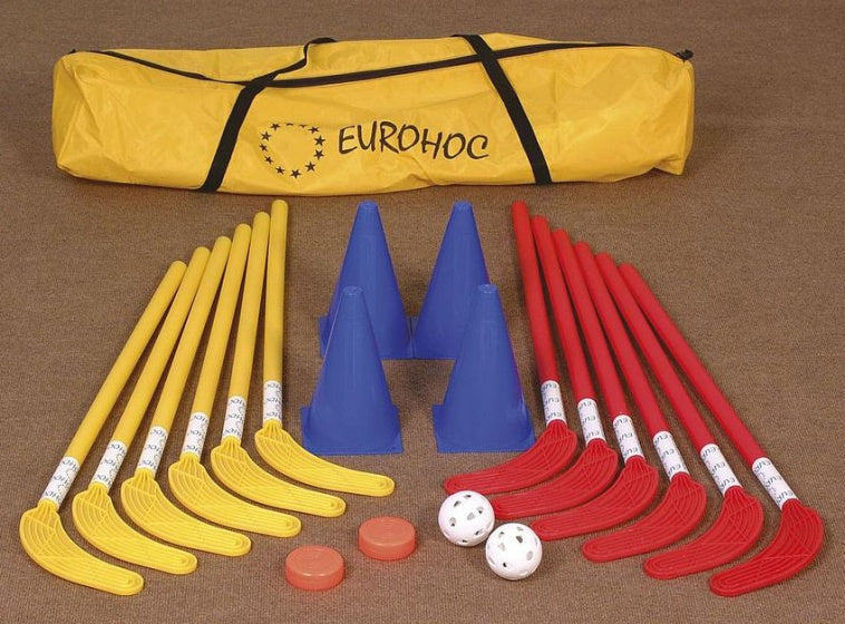 Reydon hockeyset junior 75 cm rouge bleu bleu 20 pièces