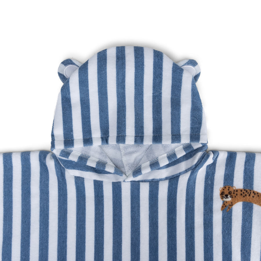 Roamer | blue cotton beach poncho 65 x 65 cm