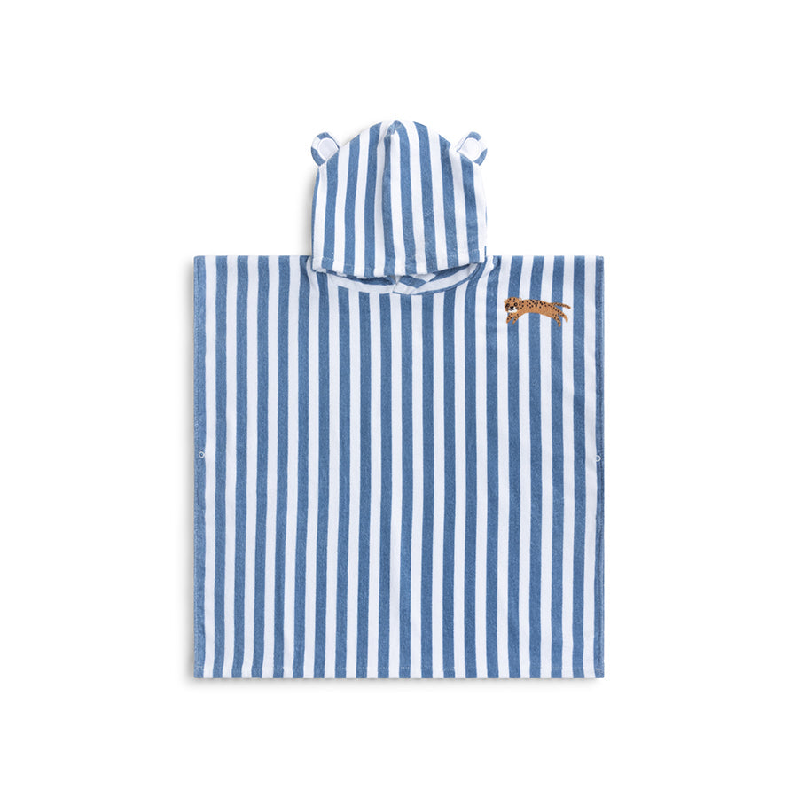 Roamer | blue cotton beach poncho 65 x 65 cm