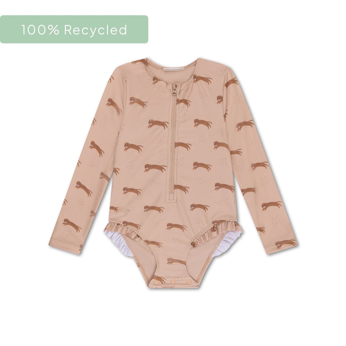 Roamer | beige girls' UV swimsuit with long sleeves