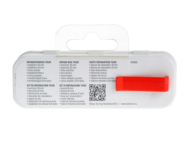 repair kit Tour 11.5 cm aluminum red white 15-piece