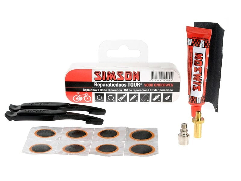 repair kit Tour 11.5 cm aluminum red white 15-piece