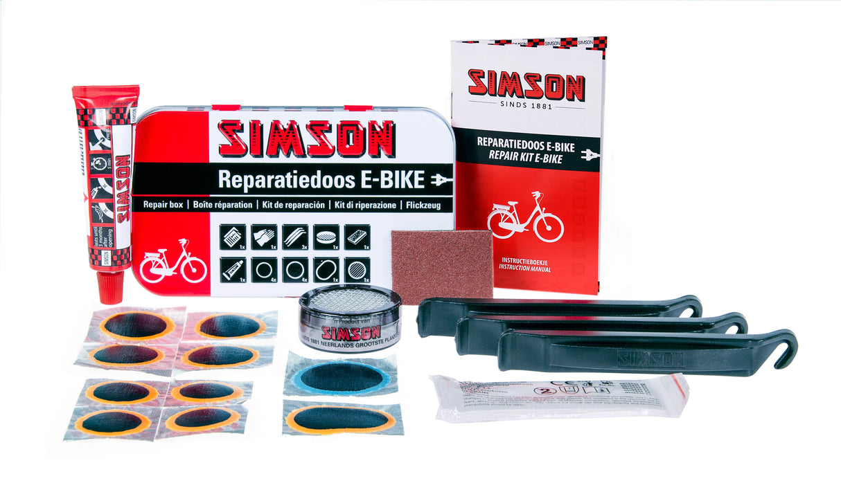 repair kit E-bike aluminum red white 14-piece