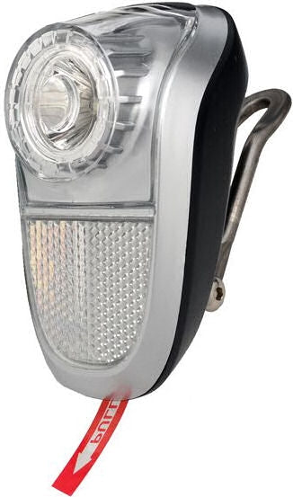 Simson front fork headlamp LED black incl. batteries on card