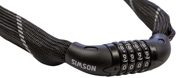 Simson grandinės užrakto kombinacija su skaitmeniniu kodu 6x100mm