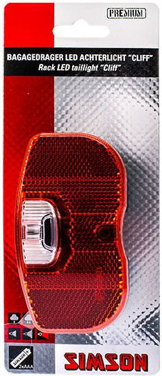 Simson battery luggage carrier rear light cliff 1 led on of