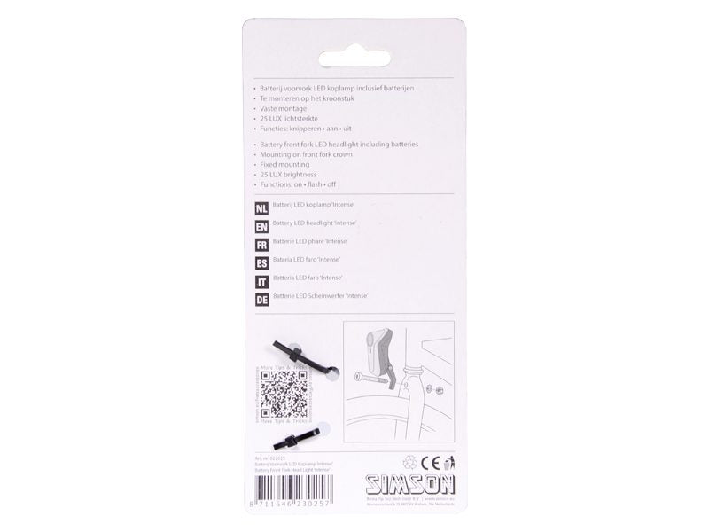 Intense battery-powered black LED headlamp