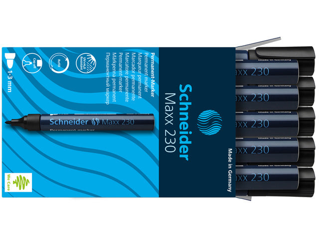 Schneider marqueur permanent 230 rond noir 10 pcs