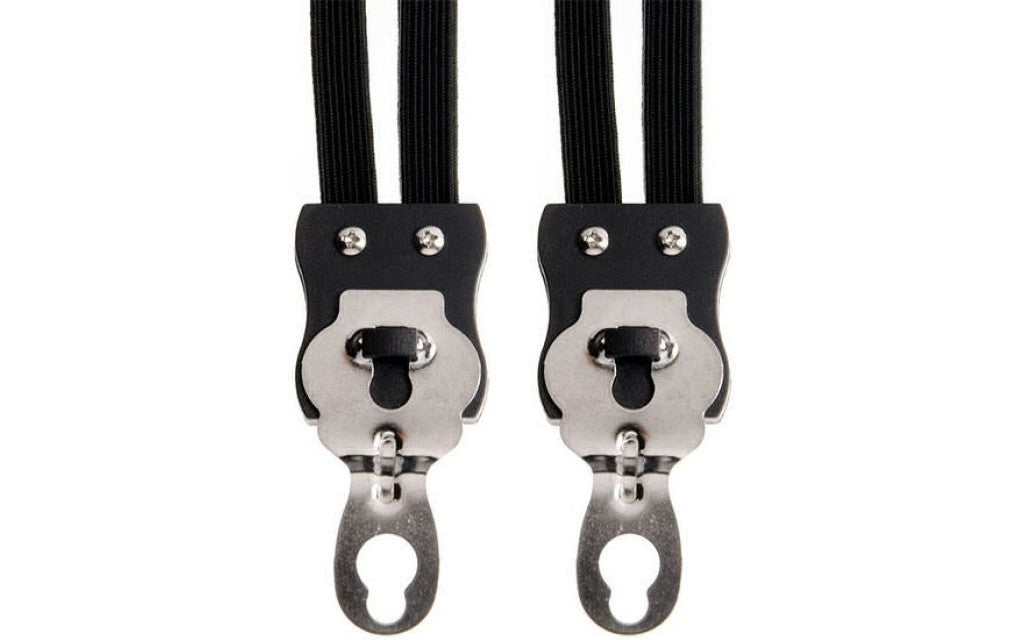 Simson Trio extra short quick-release binder with 3 ties - black