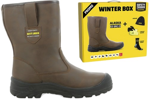 Safety jogger alaska laars s3 winter box | bruin | maat 47 - 00.118.068.47