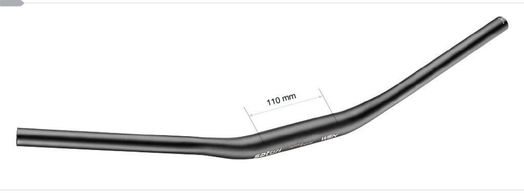 Schéckt Wien Ø31.8 B = 640mm, 35 ° Bent - Matth schwaarz