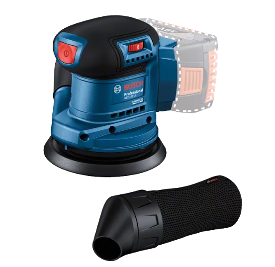Bosch blauw gex 185-li professional | accu-excenterschuurmachine | 18v | body | zonder accu's laders | in doos - 06013a5020